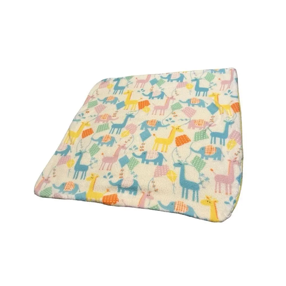 Fleece Baby Blanket Multicolor Animal Print Elephant Giraffe Security 28X28